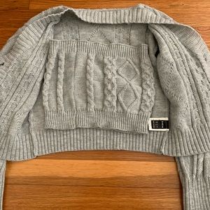 Cropped cardigan set